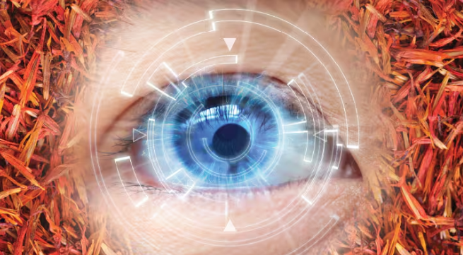 Illustration accompanying research on saffron and eye health
