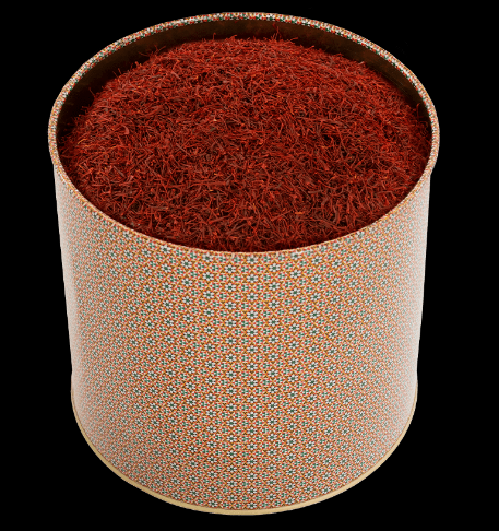 Saffrona professional saffron tin Saffrona Afghan saffron threads in a professional storage tin