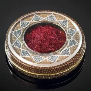 Saffrona Afghan saffron threads in a simple 1 g metal tin