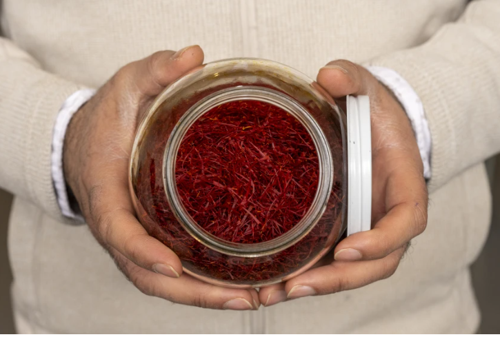 Hand-harvested saffron threads from Herat, Afghanistan
