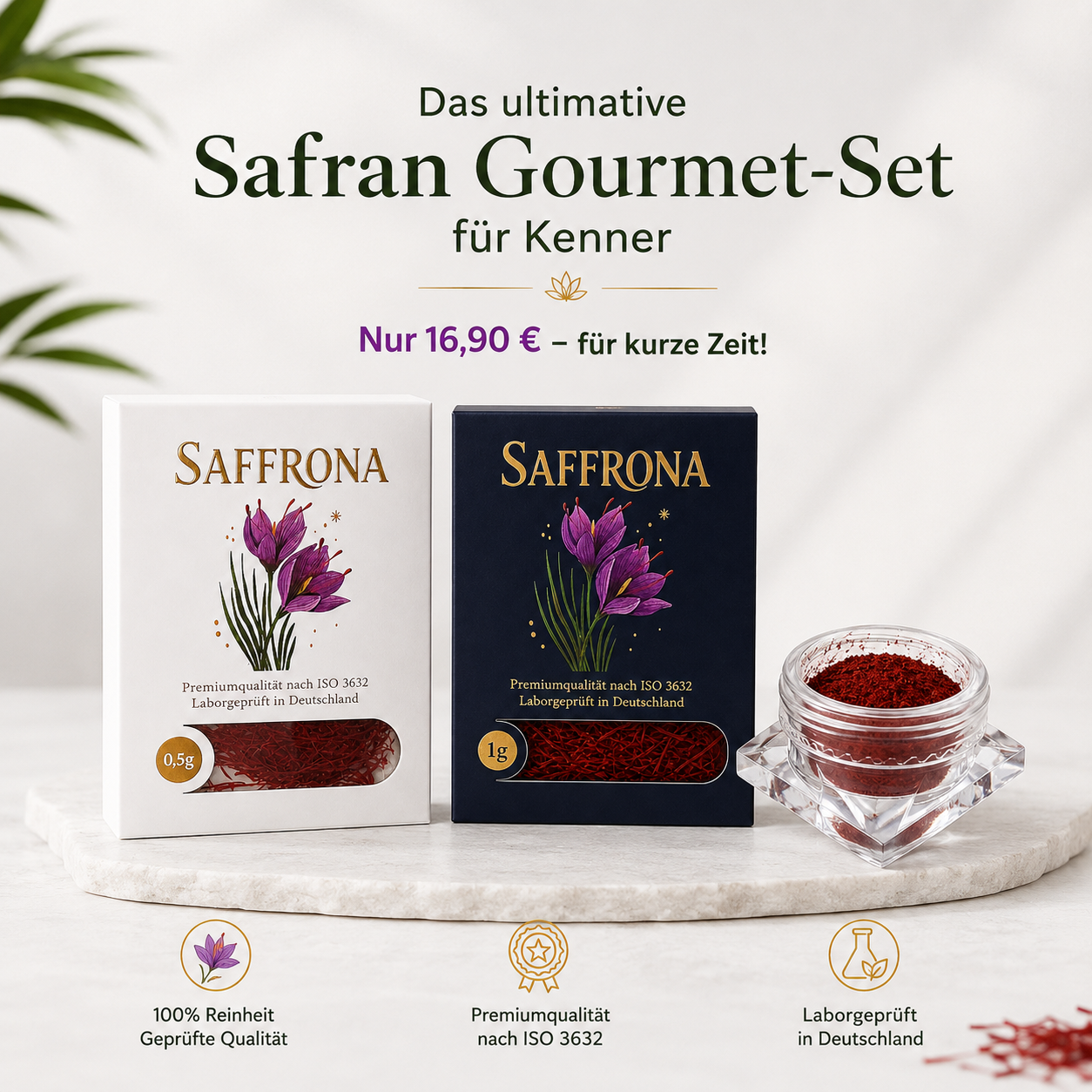Saffrona saffron Gourmet Set Saffrona Gourmet Set with Afghan saffron threads, saffron powder and Daily Selection