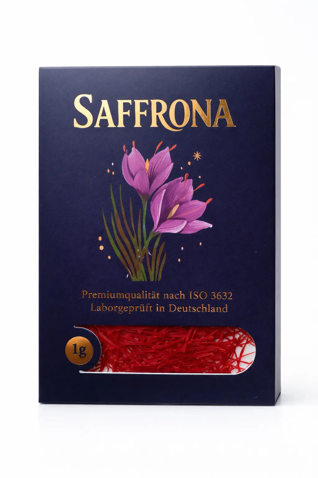 Saffrona 1g Packung Safran 1g kaufen für den täglichen Gebrauch – Premium Safranfäden aromastabil verpackt