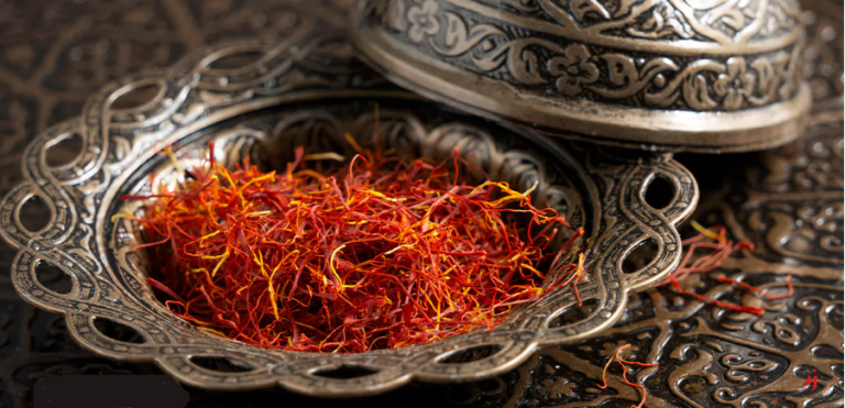 Saffrona PAYWAND – afghanischer Safran mit verbundener Krone und goldenem Ansatz